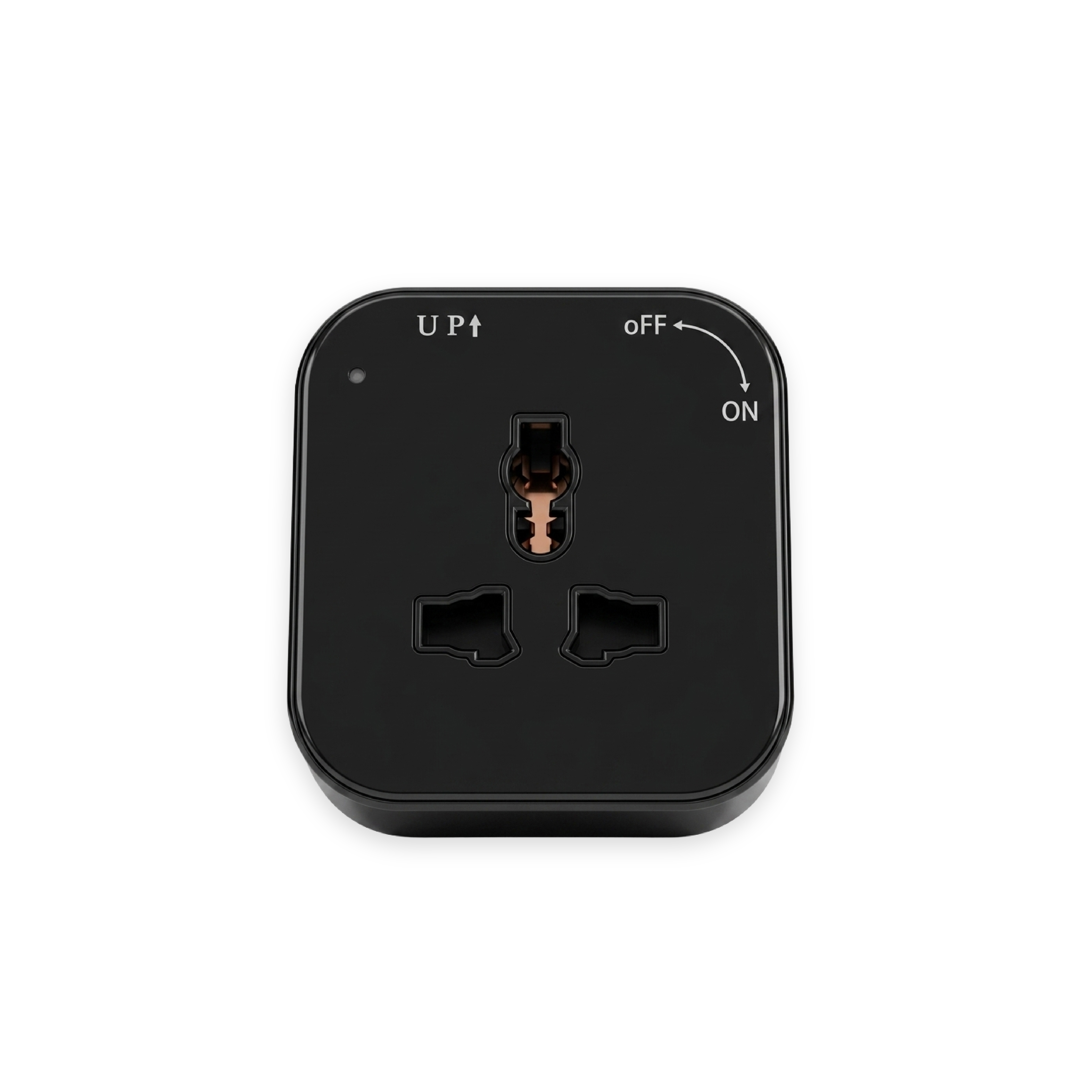 GD22 SQUARE ACRYLIC SURFACE INDIGATOR LED LIGHTS UNIVERSAL SOCKET - BLACK